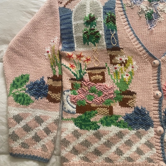 Vintage handmade knit sweater - Picture 3 of 5